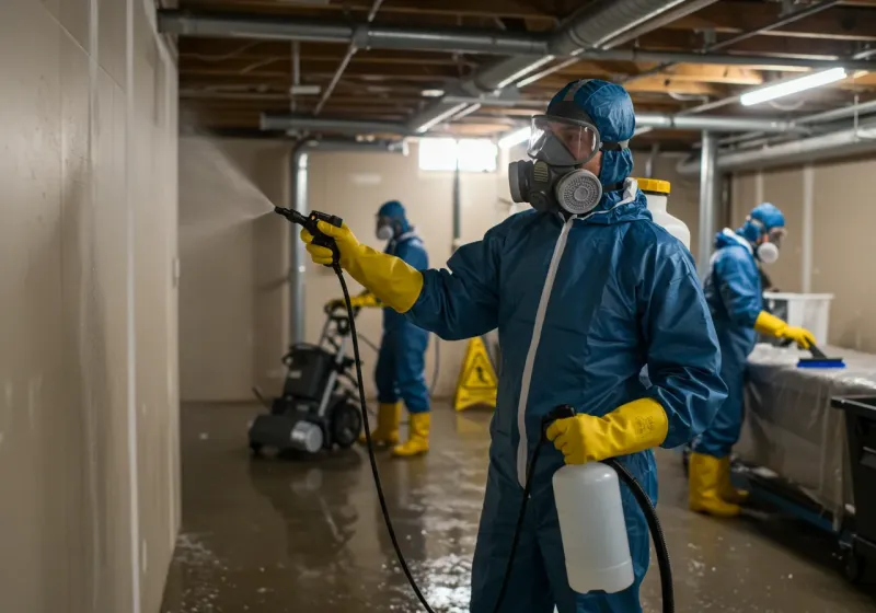Basement Sanitization and Antimicrobial Treatment process in Platte County, MO