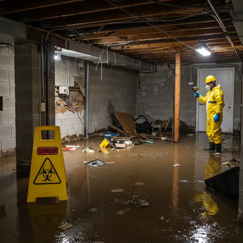Flooded Basement Electrical Hazard in Platte County, MO Property