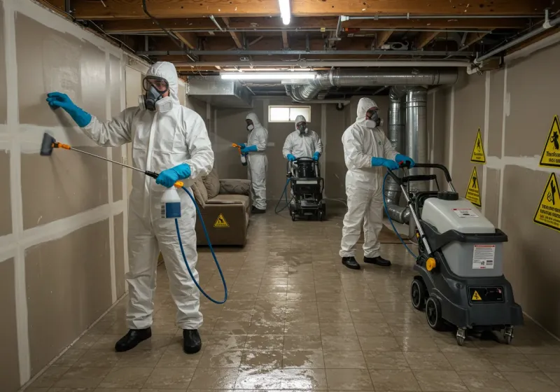 Basement Moisture Removal and Structural Drying process in Platte County, MO